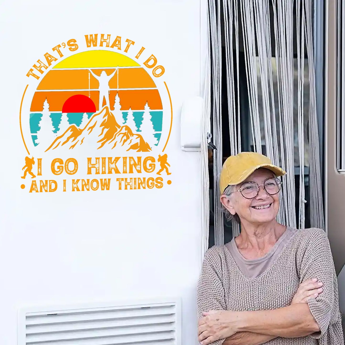 That's What I Do I Go Hiking - Vintage Mountain Adventure Decal