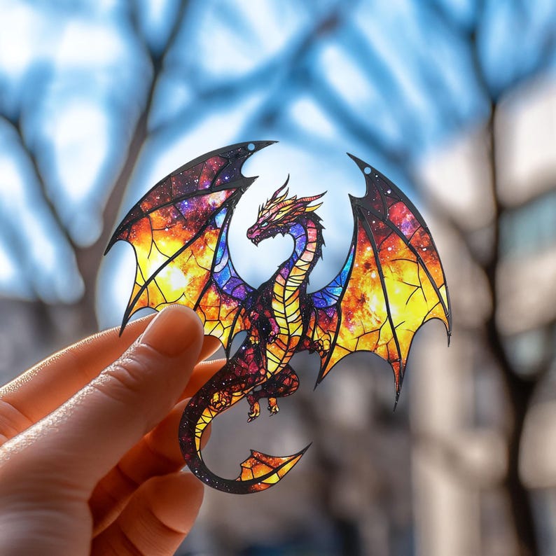 Mystery Dragon Acrylic Window Hanging