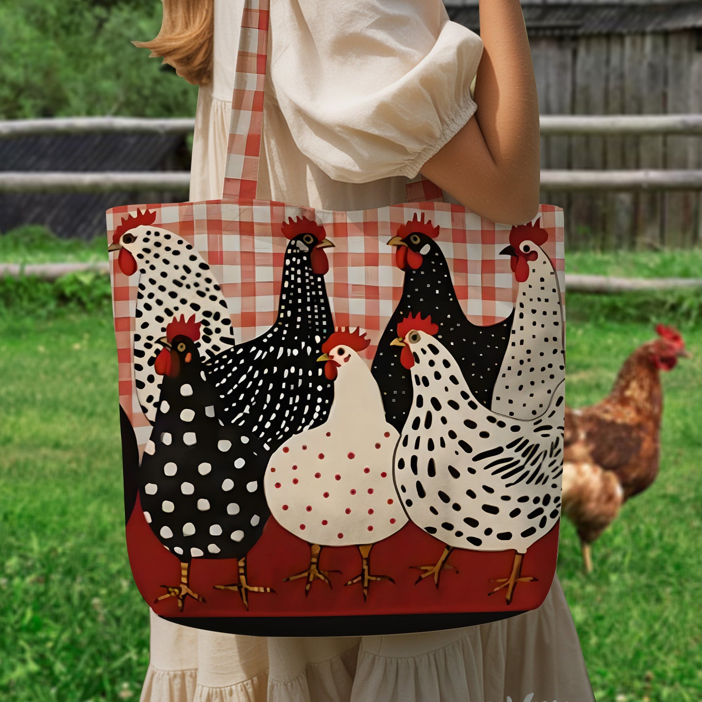Farmhouse Chicken Tote Bag