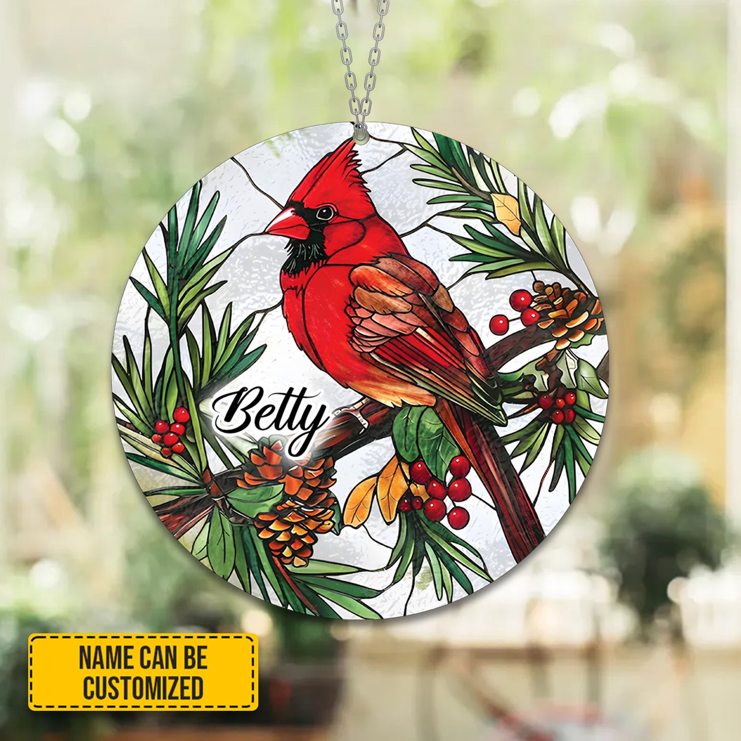 Cardinal From Heaven – Personalized Cardinal Acrylic Window