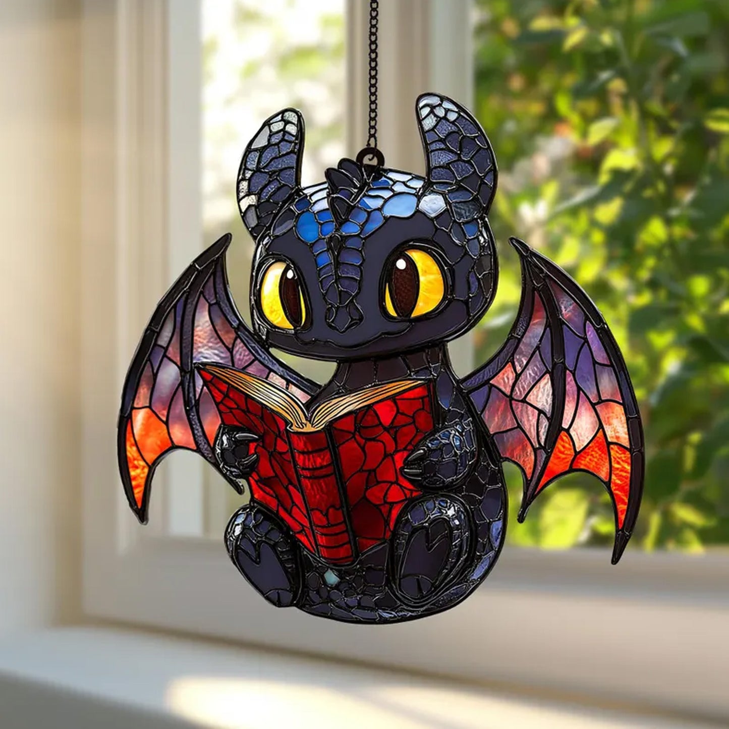 Dragon and Book - Personalized Acrylic Window