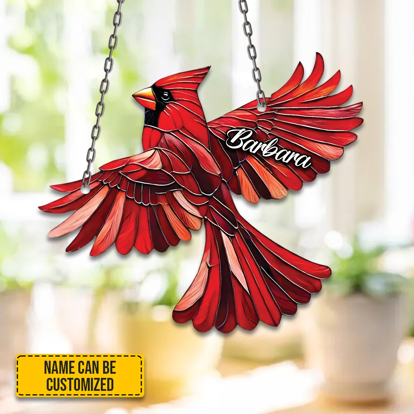Beautiful Cardinals - Personalized Acrylic Window