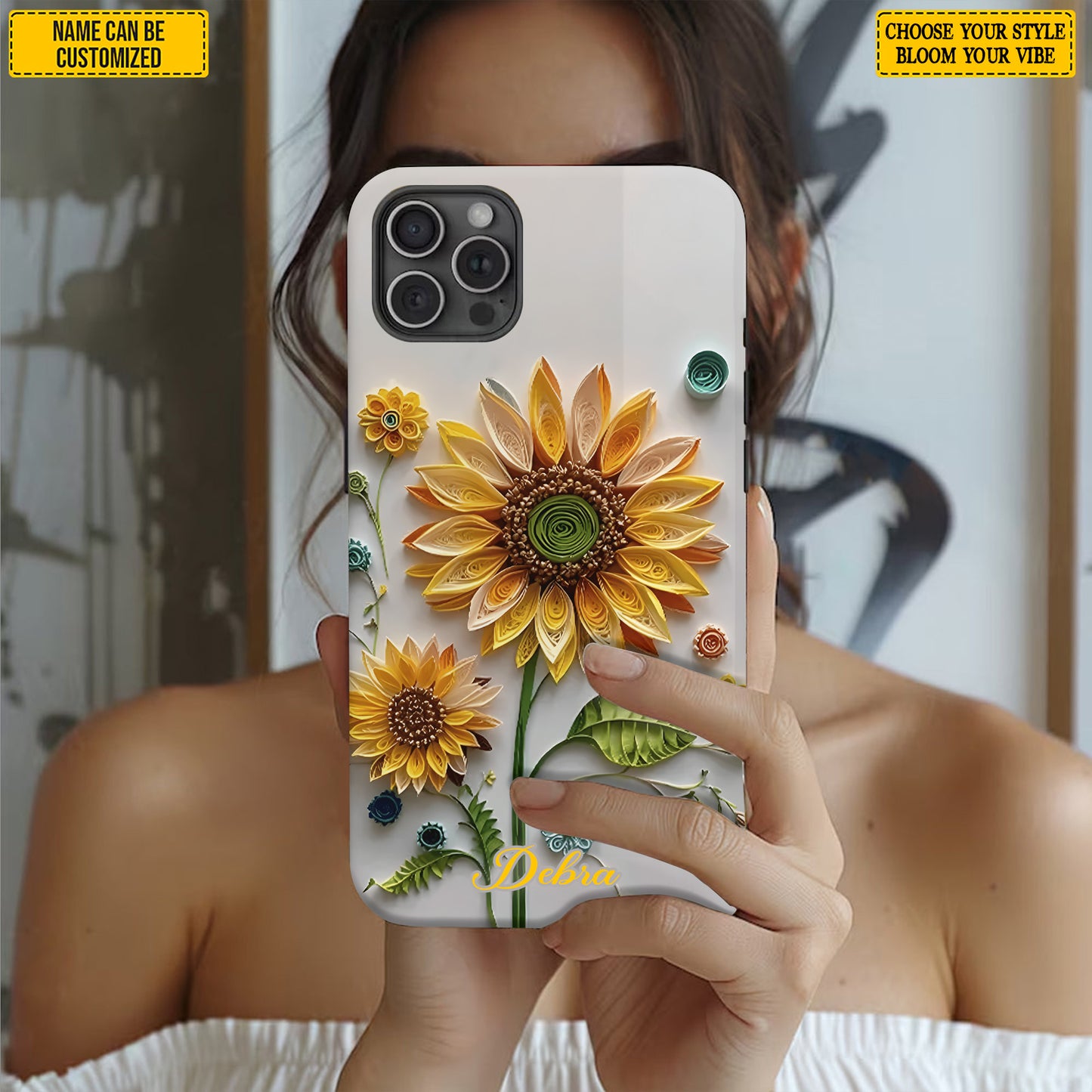 Beautiful Sunflower - Personalized Phone Case