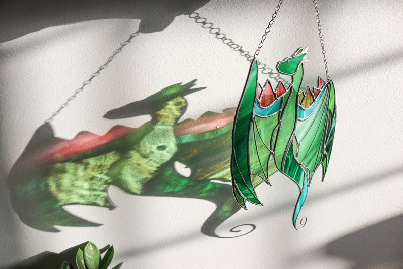 Green Dragon Acrylic Window Hanging