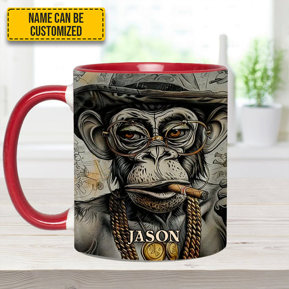 VINTAGE GORILLA - Personalized Gorilla Accent Mug