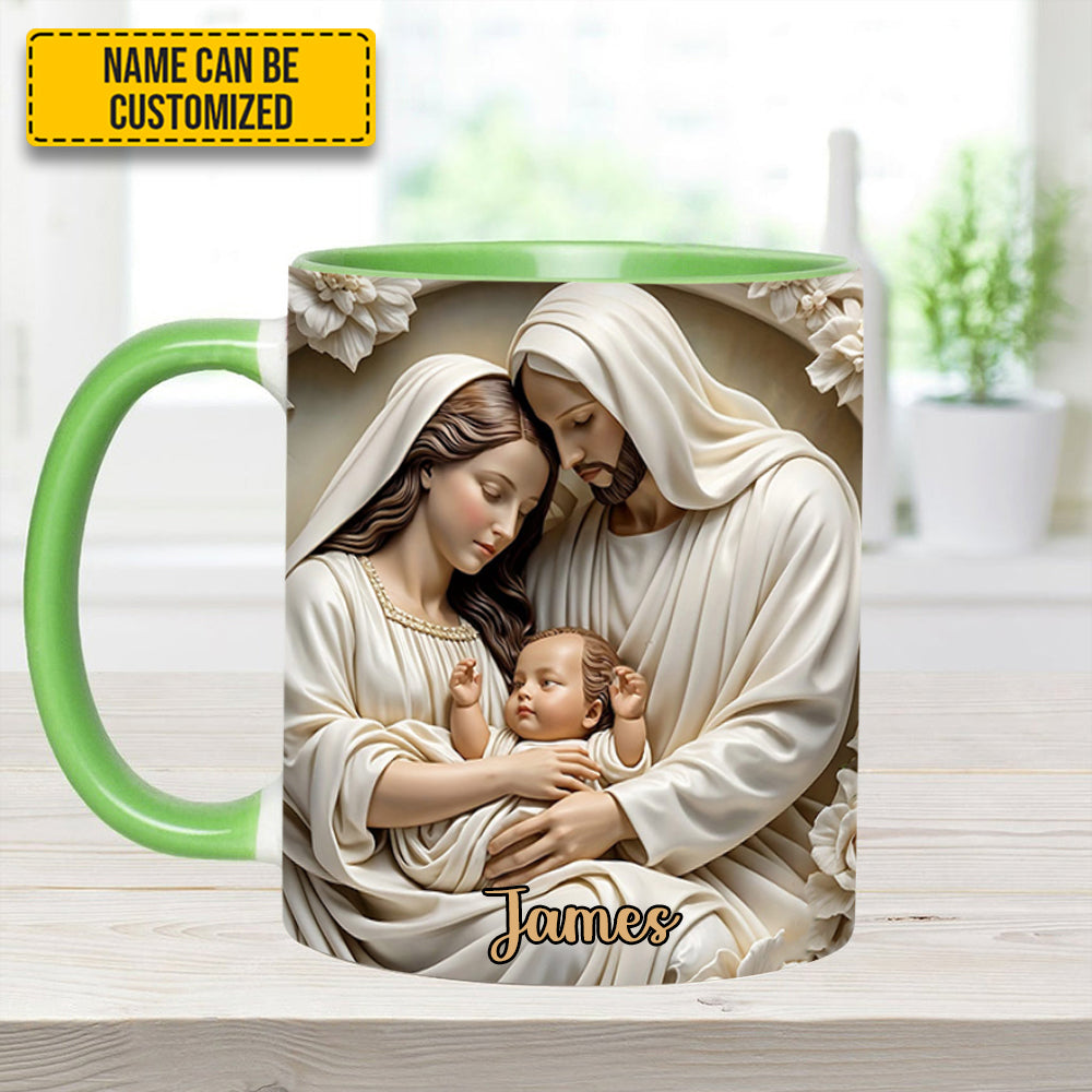 Holy Family Personalized Accent Mug