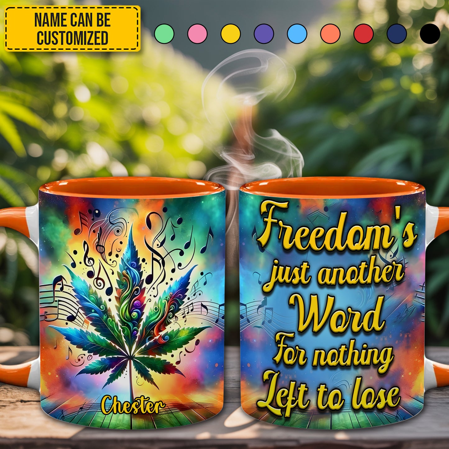 Freedom's Just Another Word - Personalized Weed Accent Mug