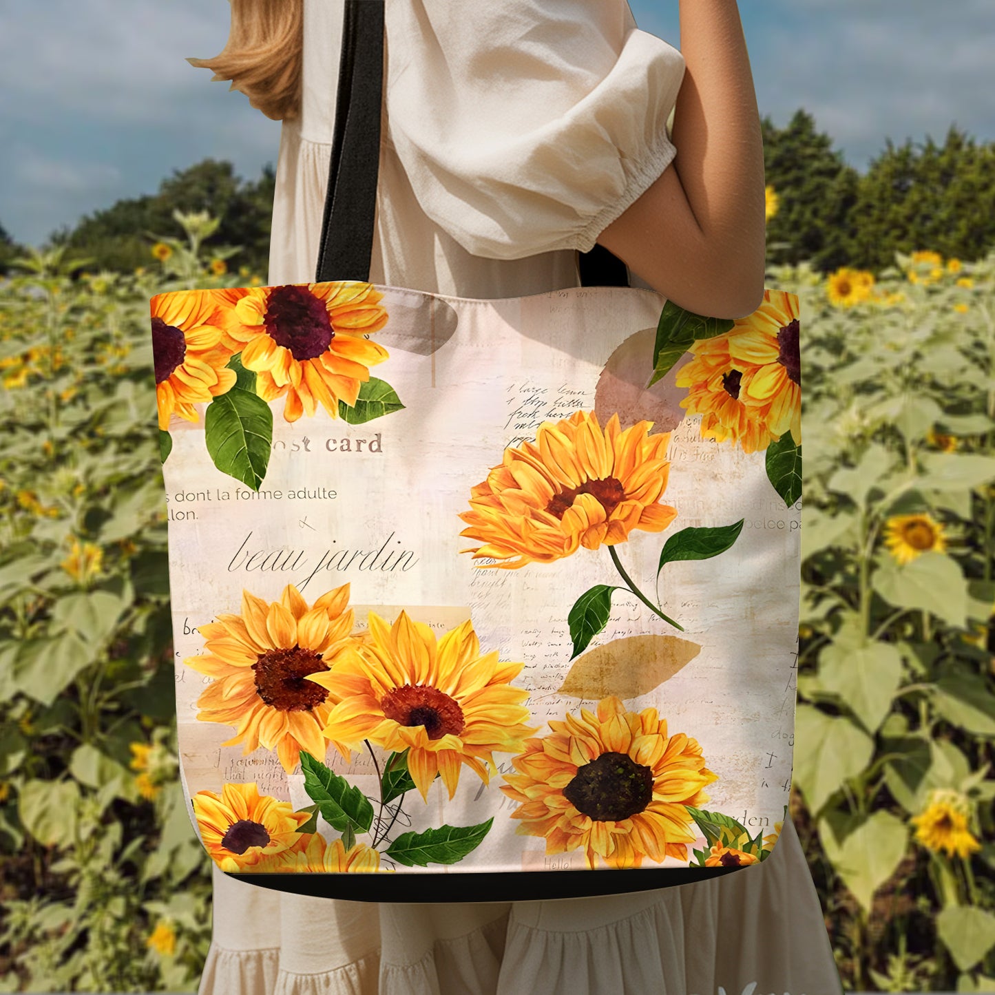 Vibrant Sunflower - Sunflower Tote Bag