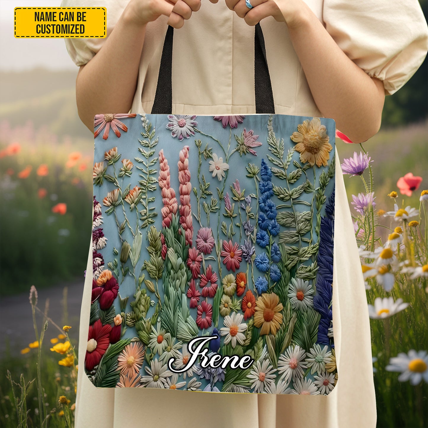 Love Flowers Tote Bag - Personalized Tote Bag