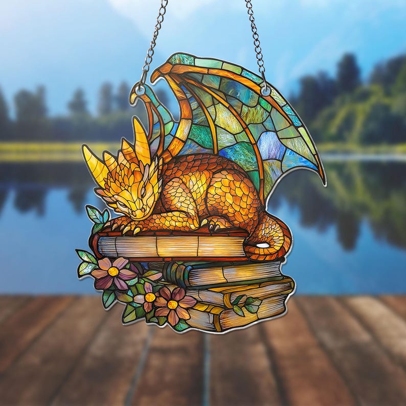 Dragon Books ACRYLIC Window Hanging