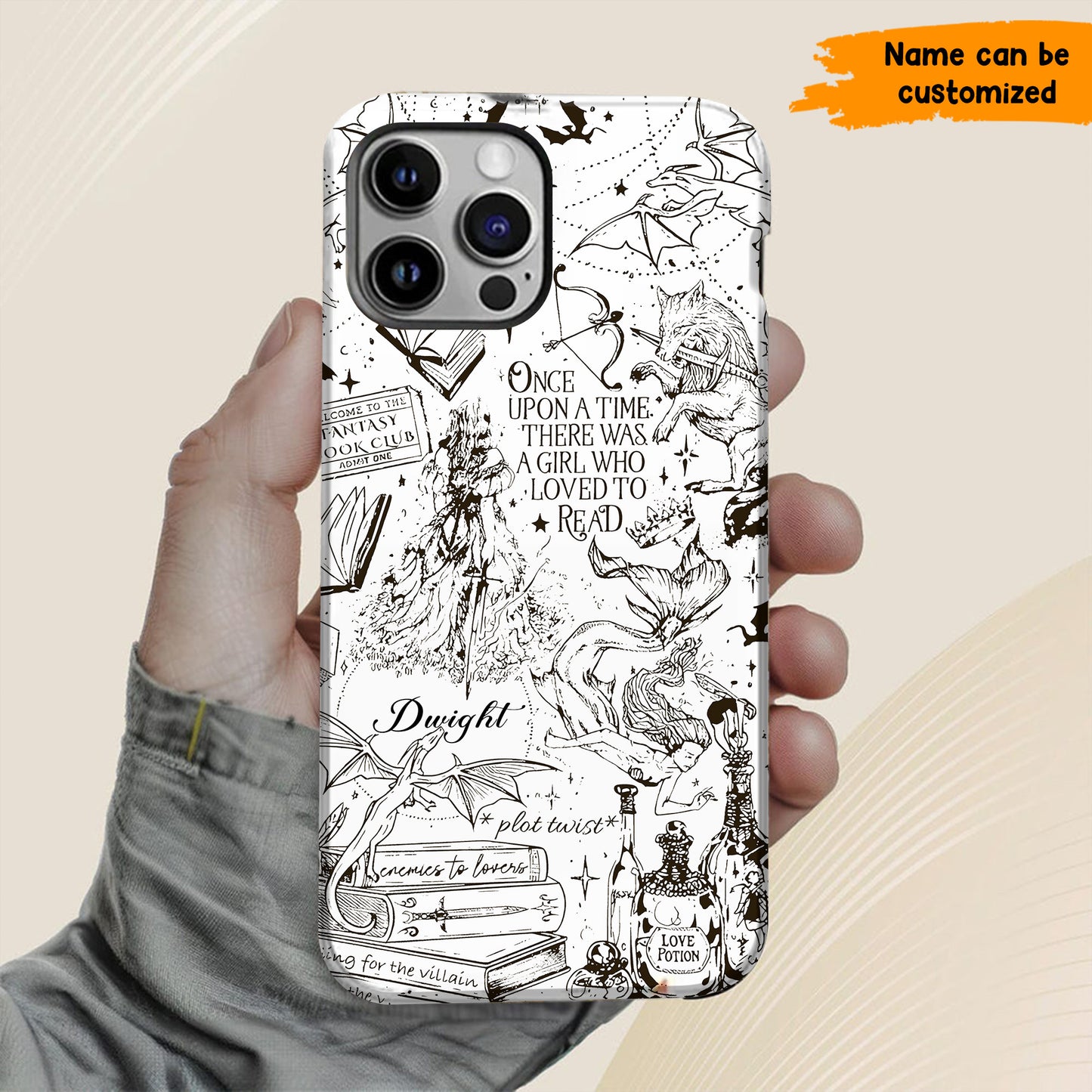 Personalized Fantasy Book Phone Case - Book Lover Gift