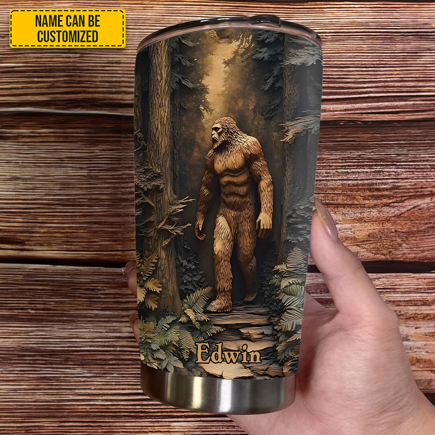 Legend in the Trees – Personalized Sasquatch Tumbler