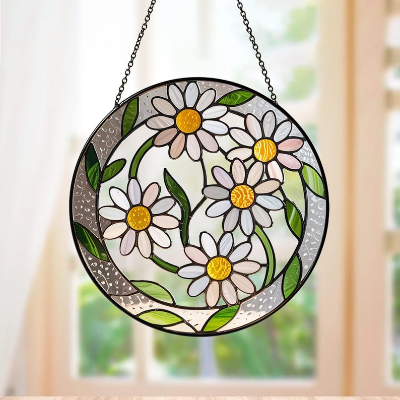 Daisy Flower Window Hanging Acrylic