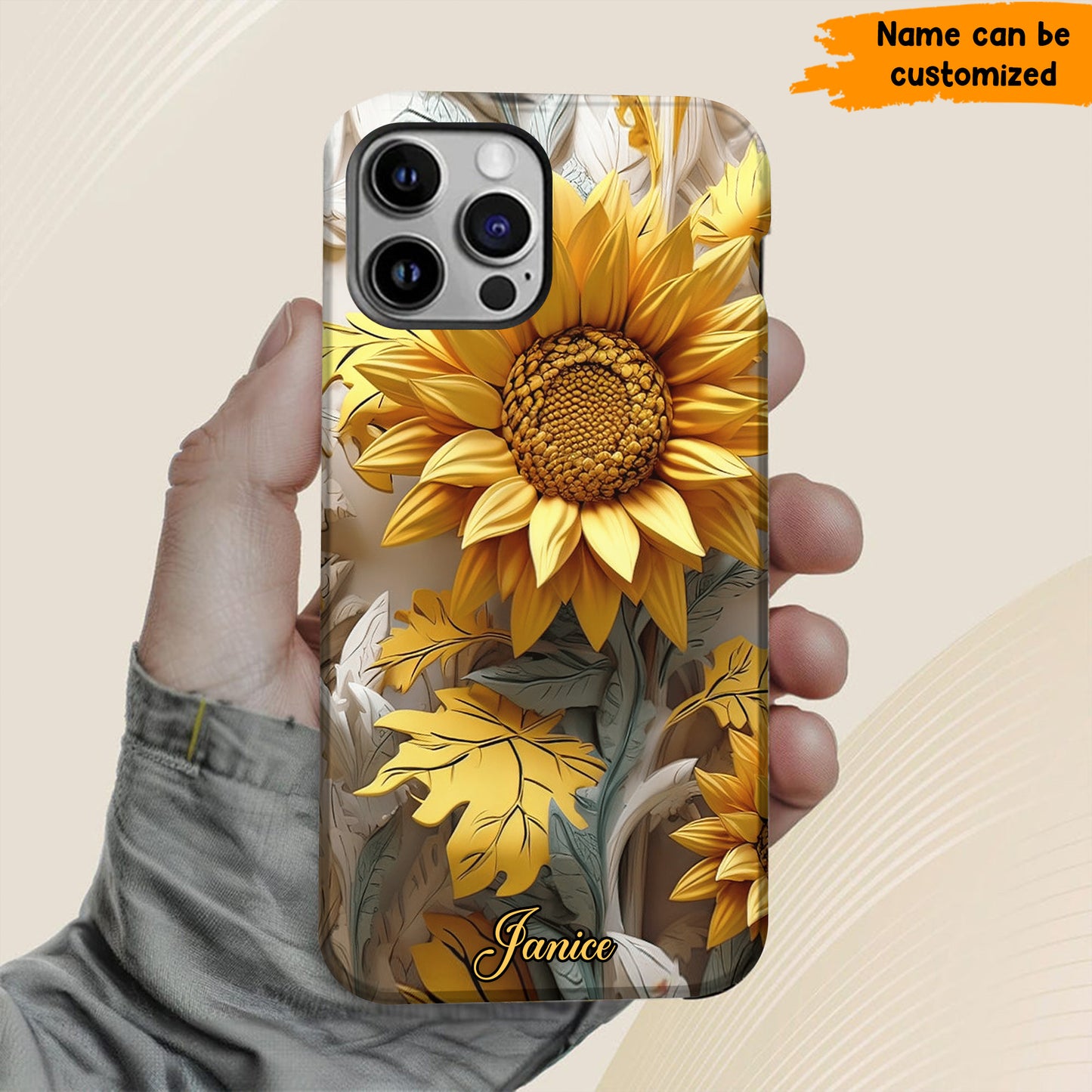 Sunflower Phone case, Personalized Phone Case