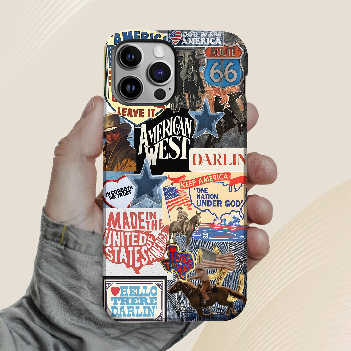 American West Collage – Cowboy Spirit Phone Case