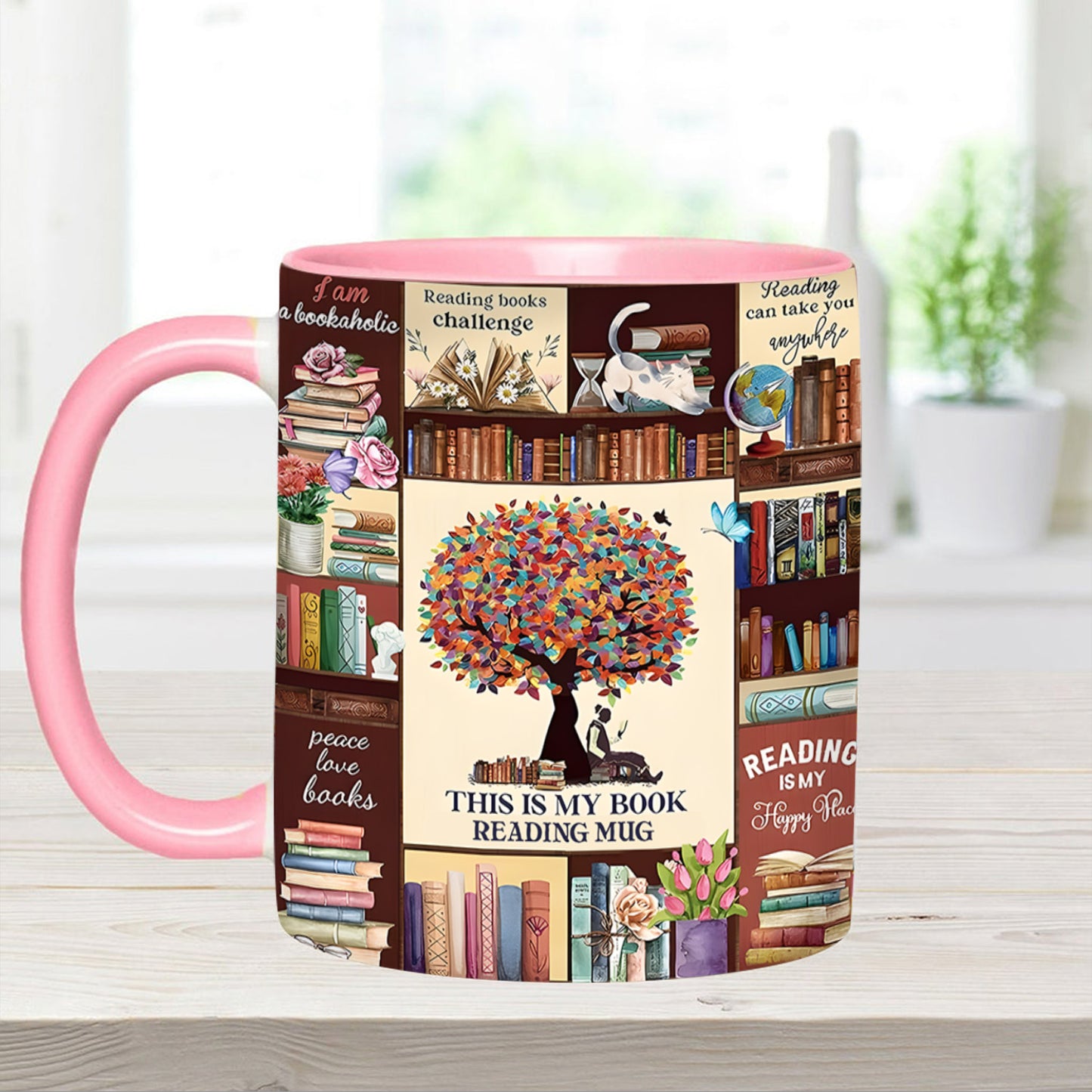 Book Collection Accent Mug