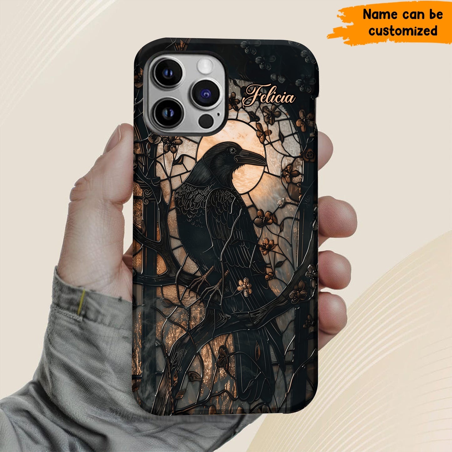 Raven Halloween Phone case, Personalized Raven Phone Case
