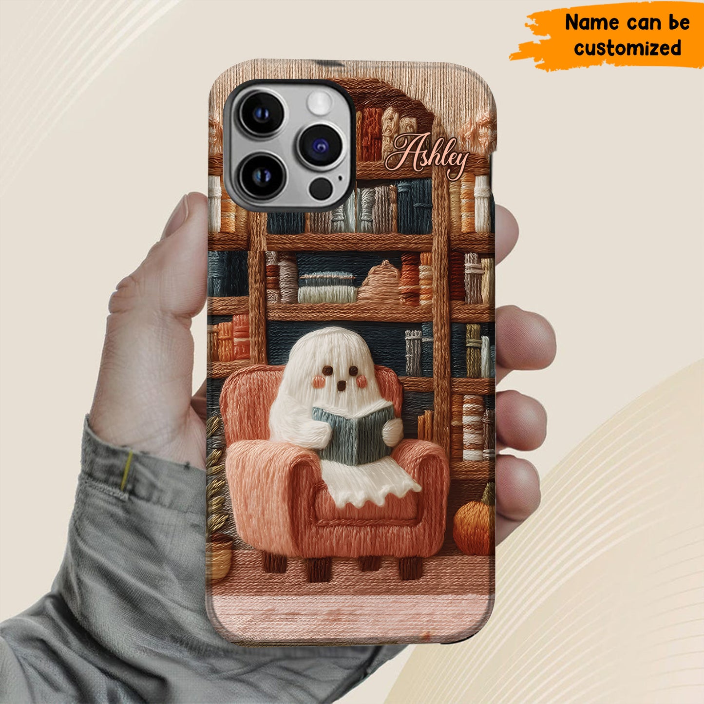 Cute Ghost Reader - Personalized Phone Case