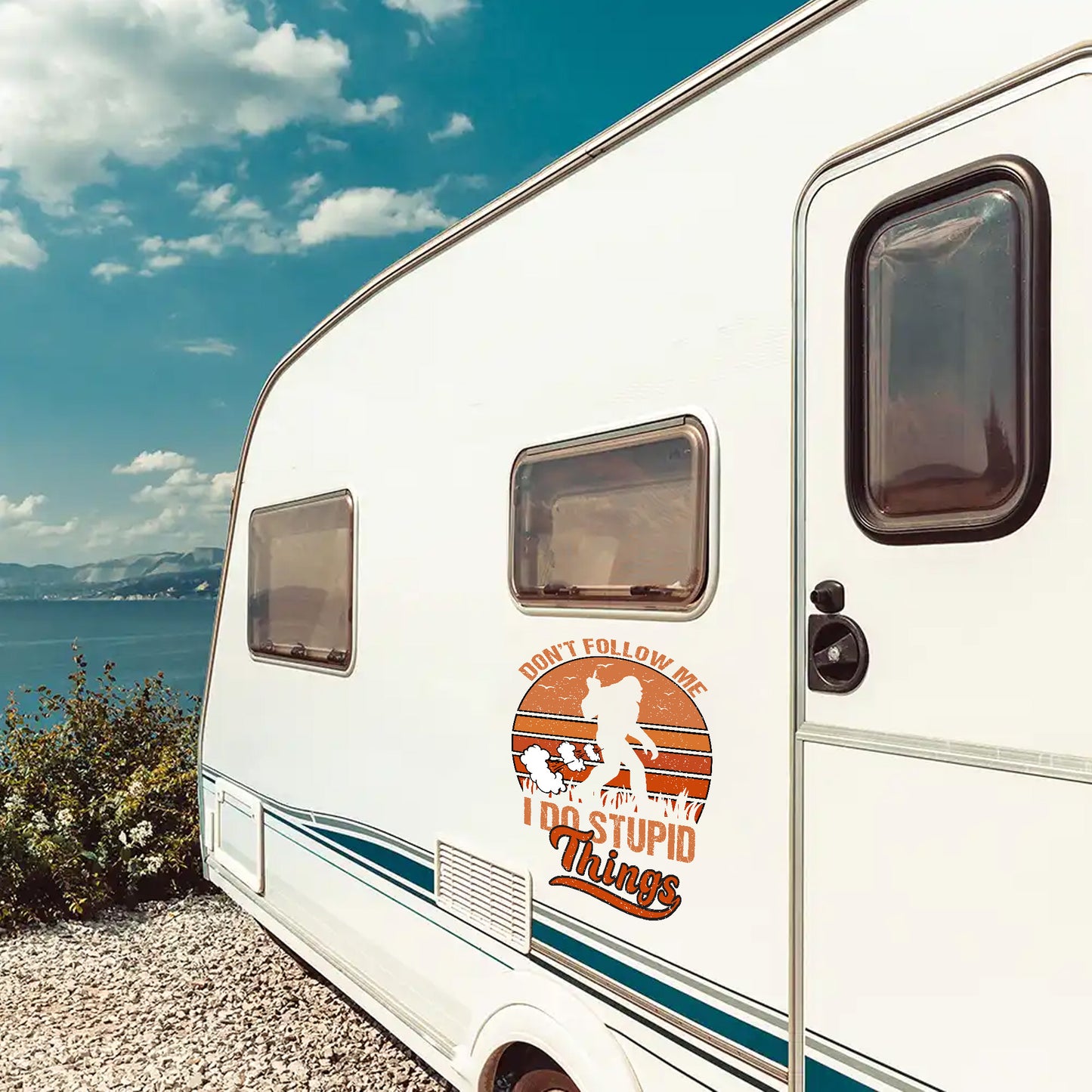 Vintage Bigfoot Humor Decal, Decor Decal