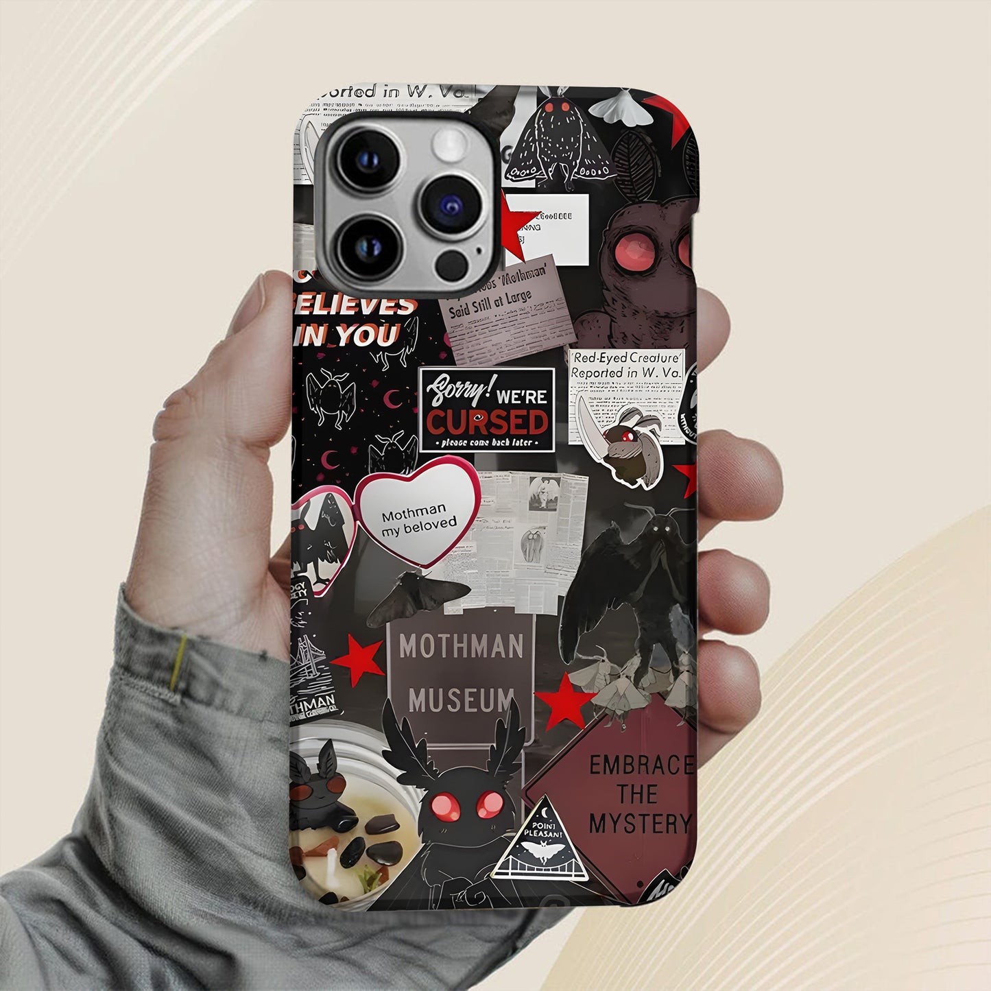 Mothman Museum Collage Phone Case