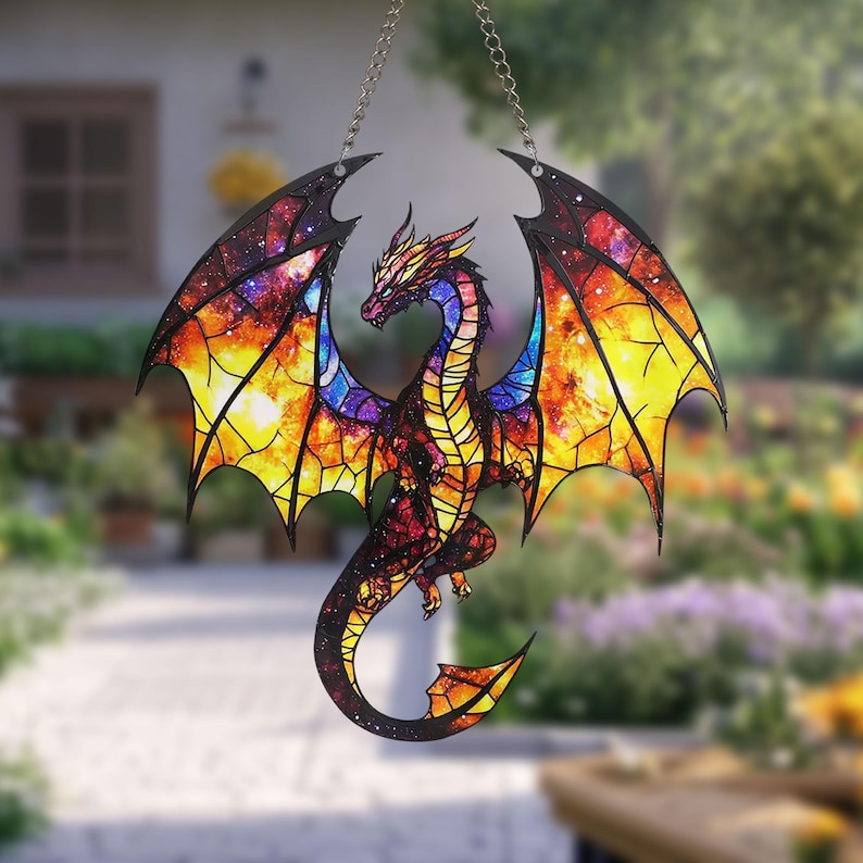 Dragon Acrylic Ornament, Mystery Dragon Window Hanging