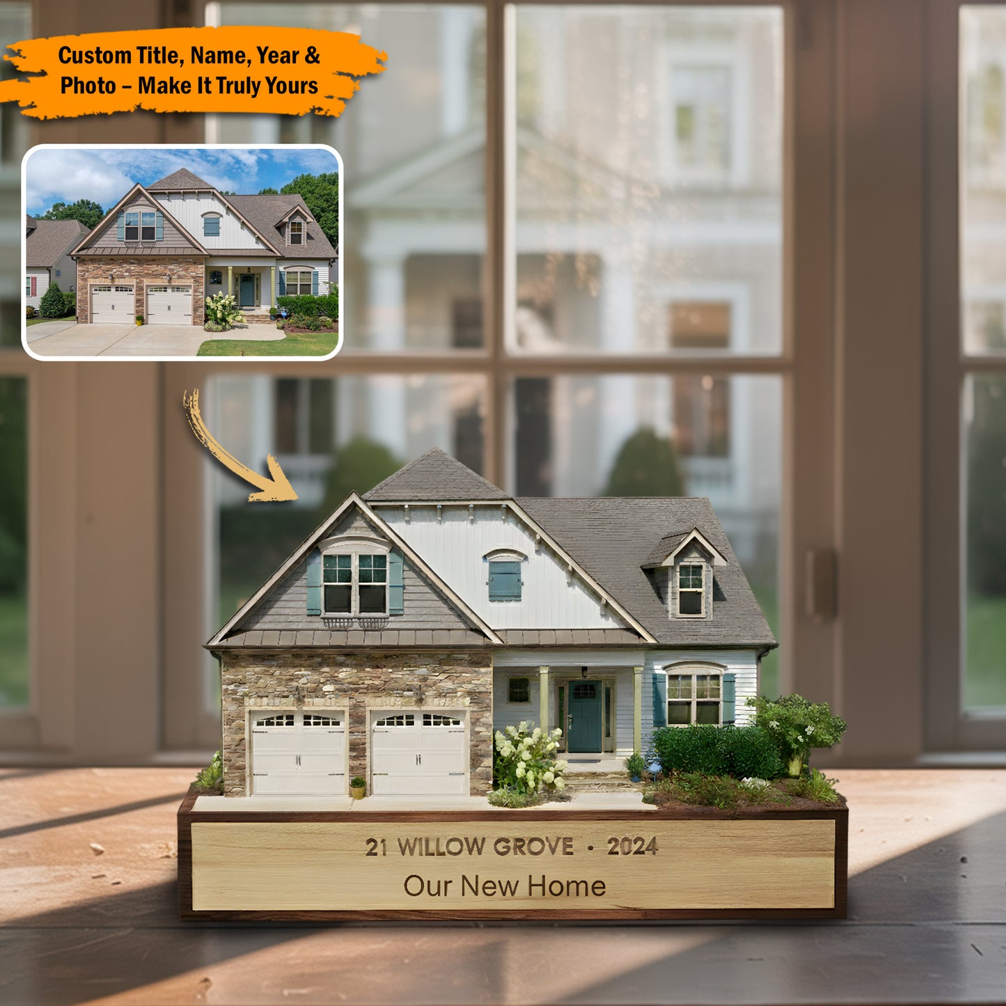 Home Memories – Personalized House Acrylic Plaque