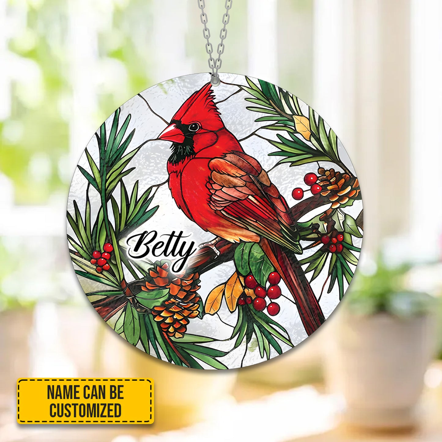 Cardinal From Heaven – Personalized Cardinal Acrylic Window