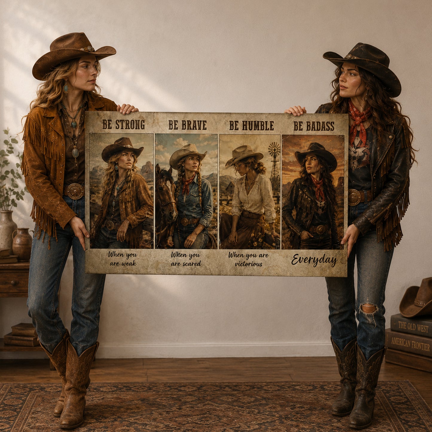 Western Cowgirl Poster & Canvas