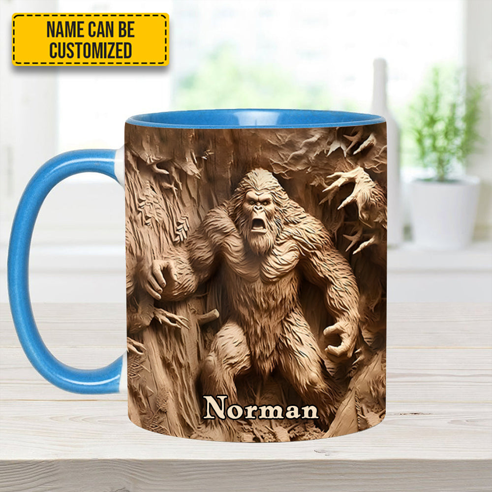 Bigfoot Legend in the Trees – Personalized Bigfoot Accent Mug