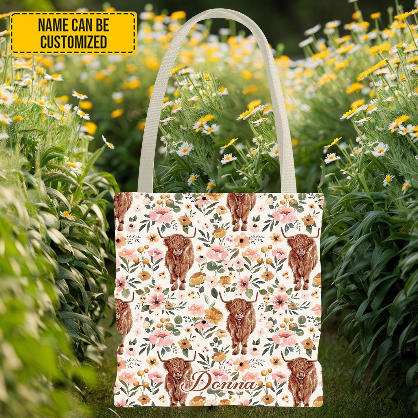 Cute Cow - Personalized Cow Tote Bag