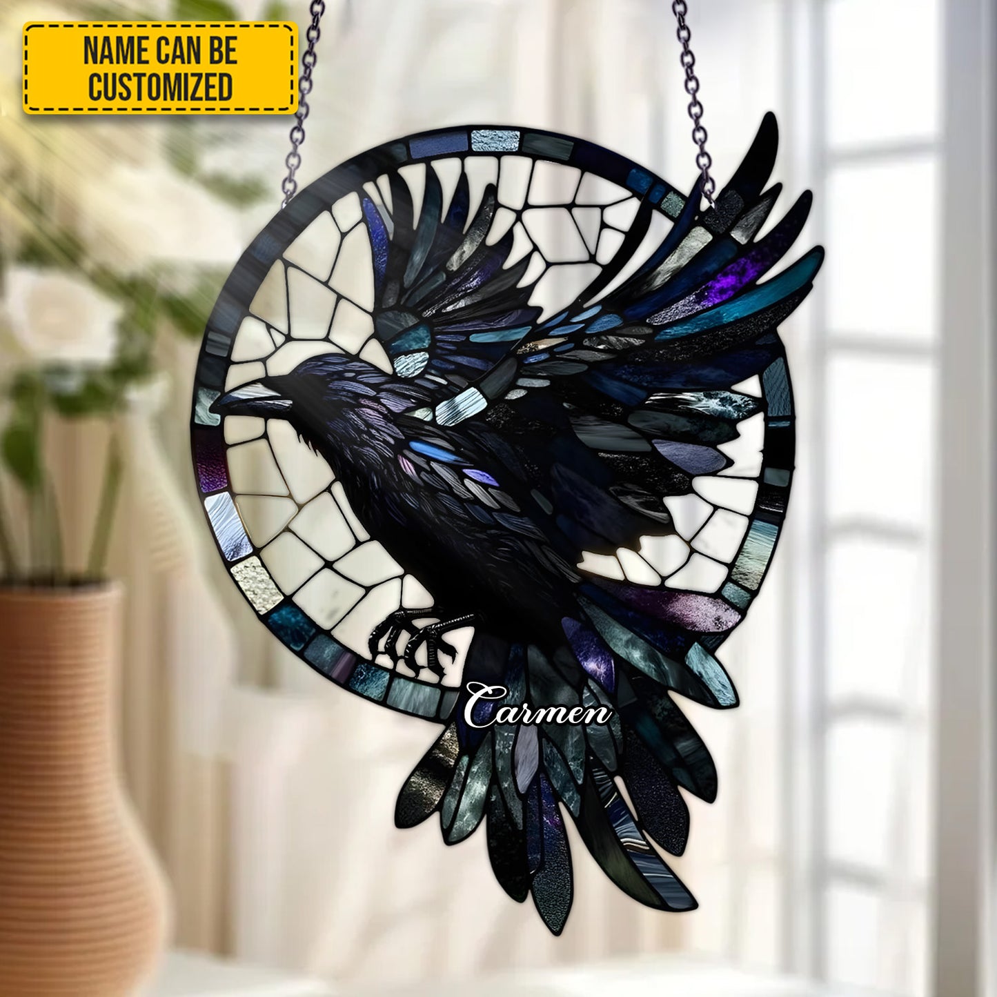 Mystic Raven - Personalized Acrylic Window