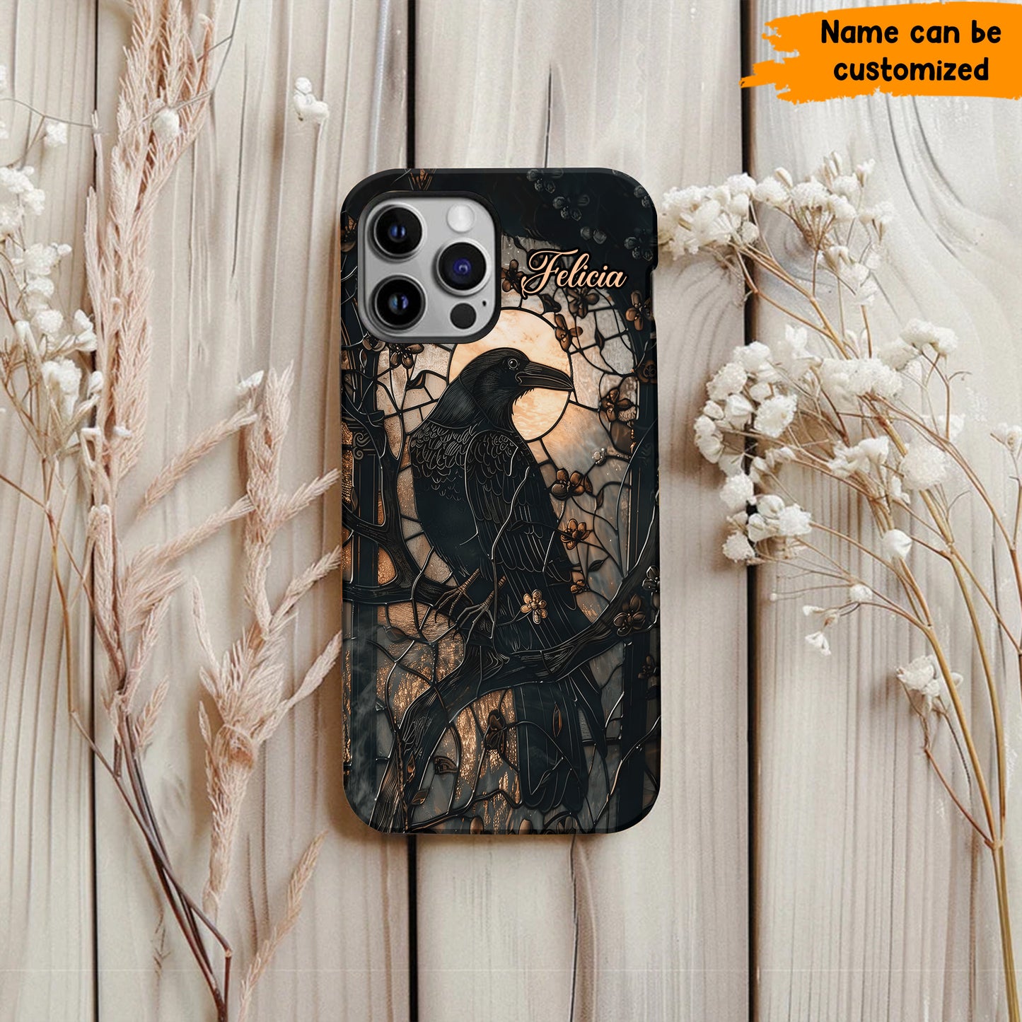 Raven Halloween Phone case, Personalized Raven Phone Case