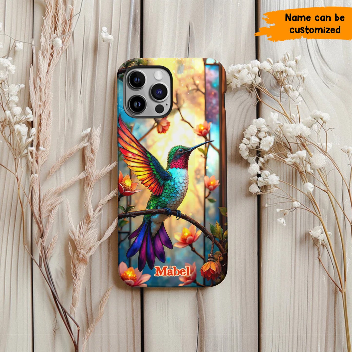 Personalized Beautiful Hummingbird Phone Case