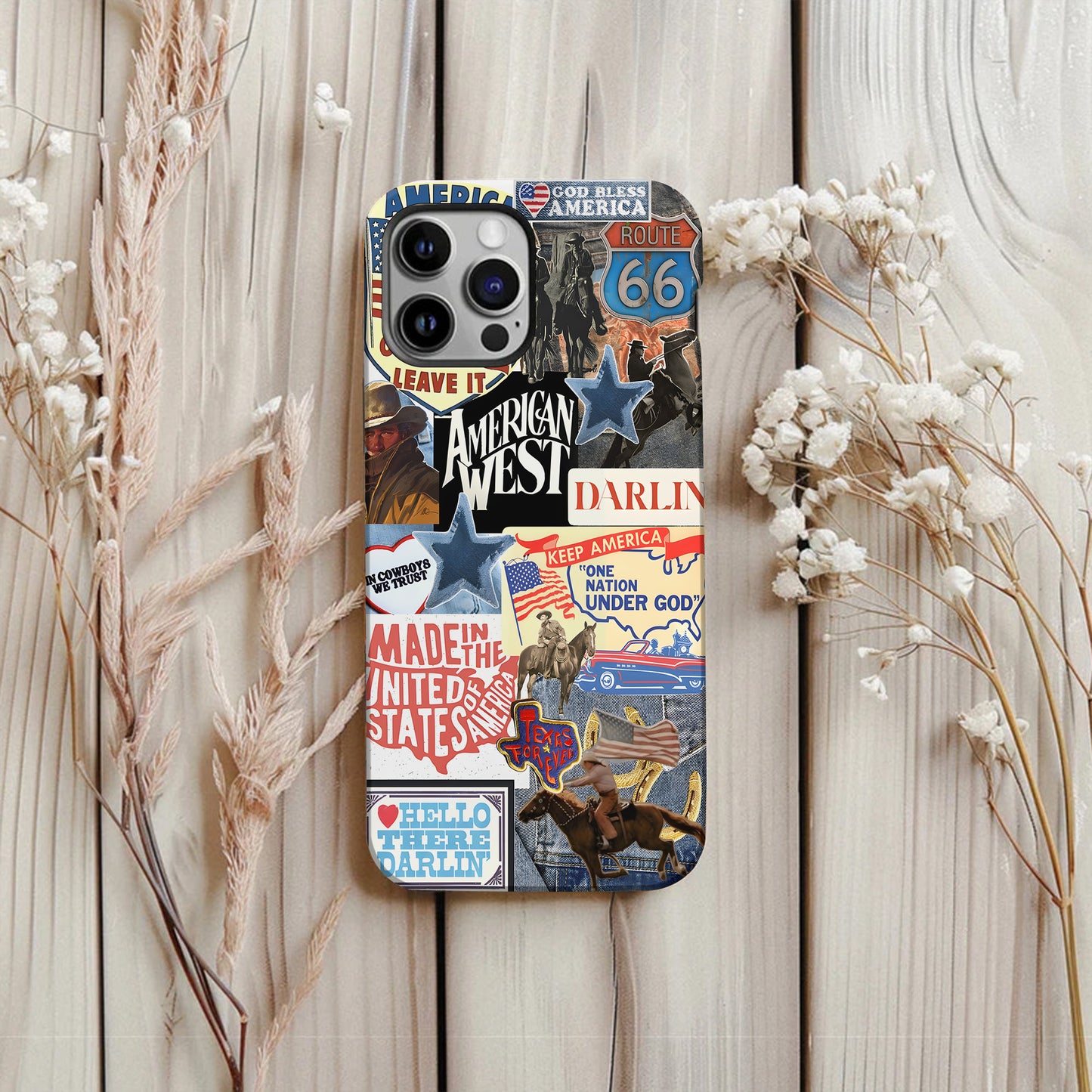 American West Collage – Cowboy Spirit Phone Case