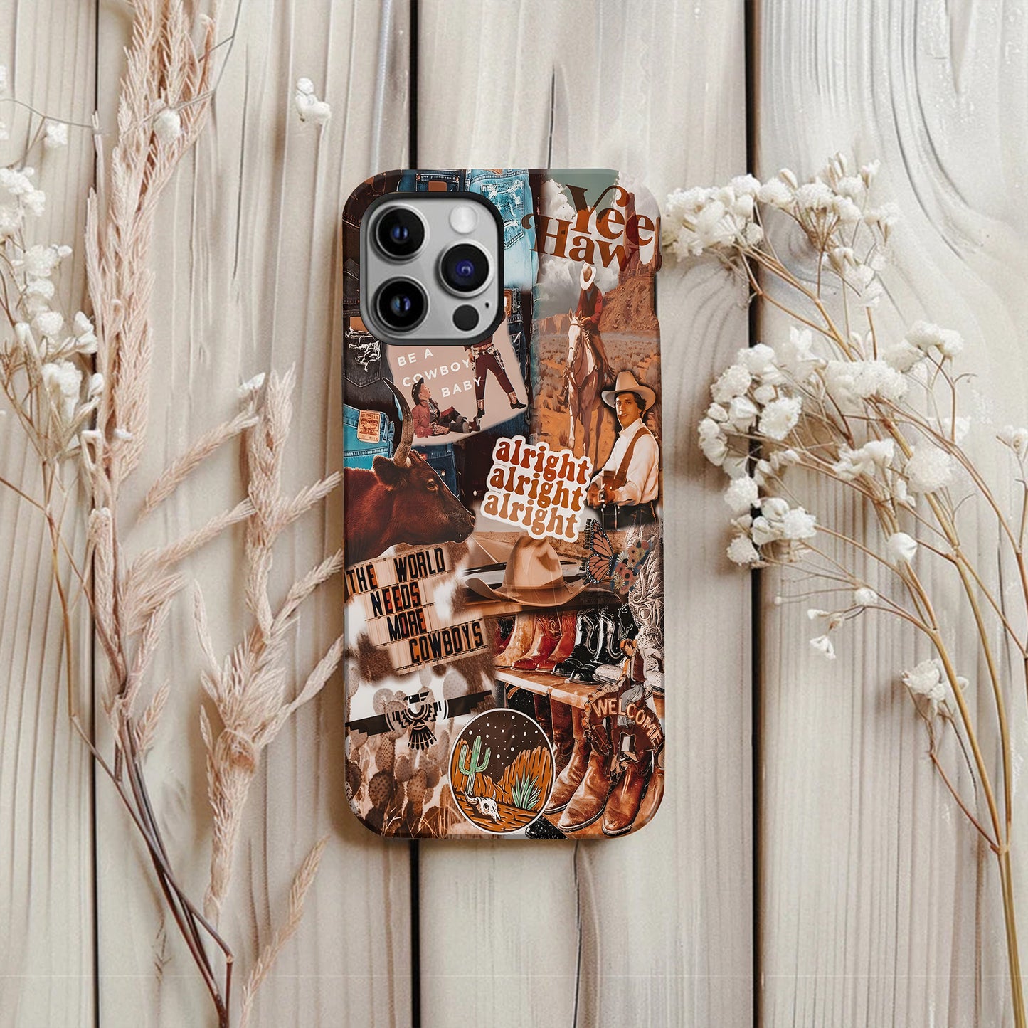 Desert Rodeo Collage – Western Grit Phone Case