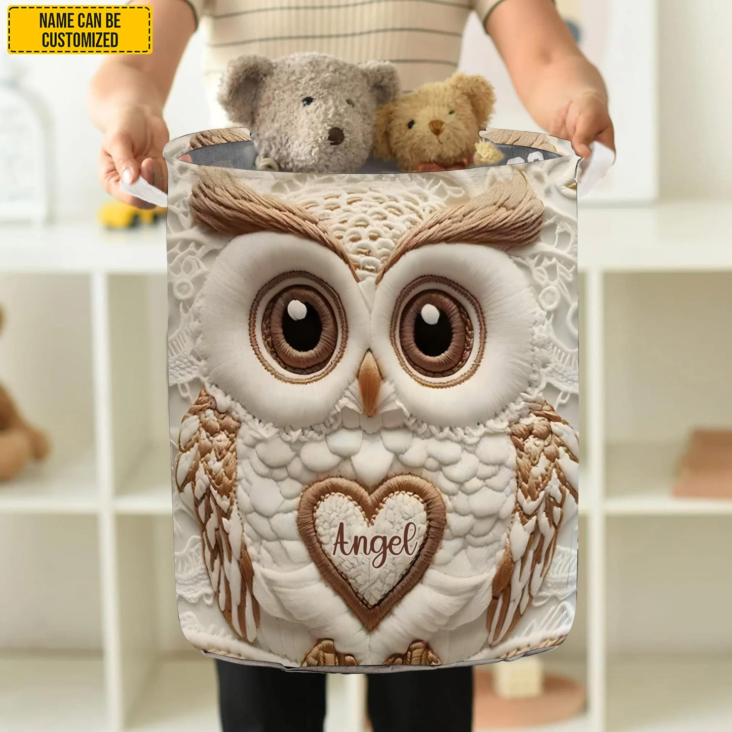 Cute Owl – Personalized Owl Laundry Hamper