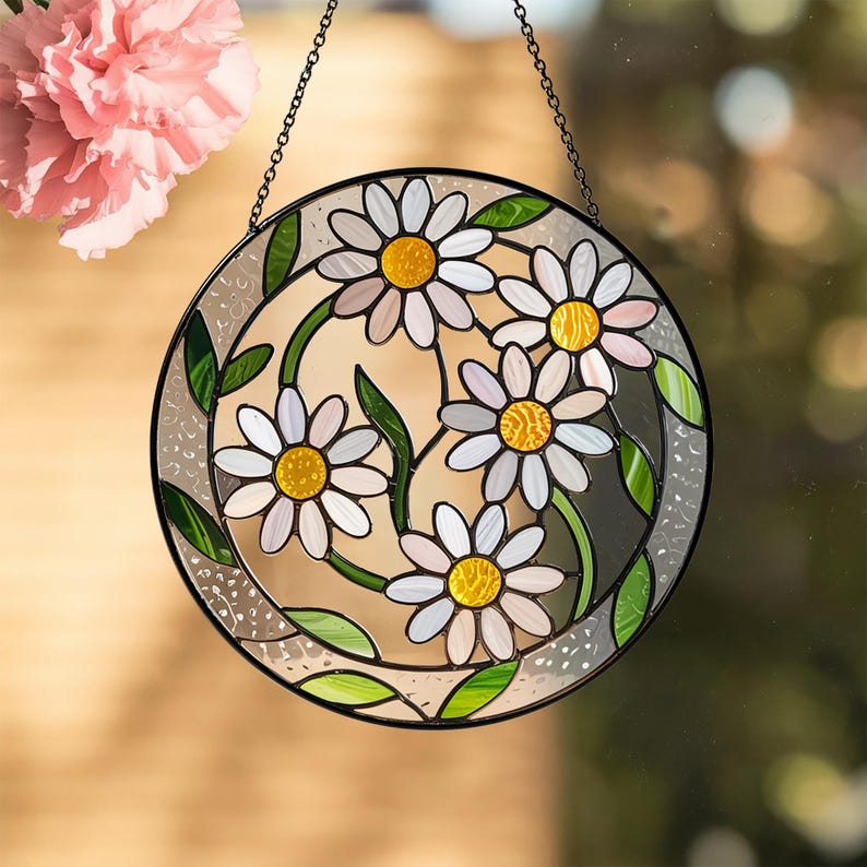 Daisy Flower Window Hanging Acrylic