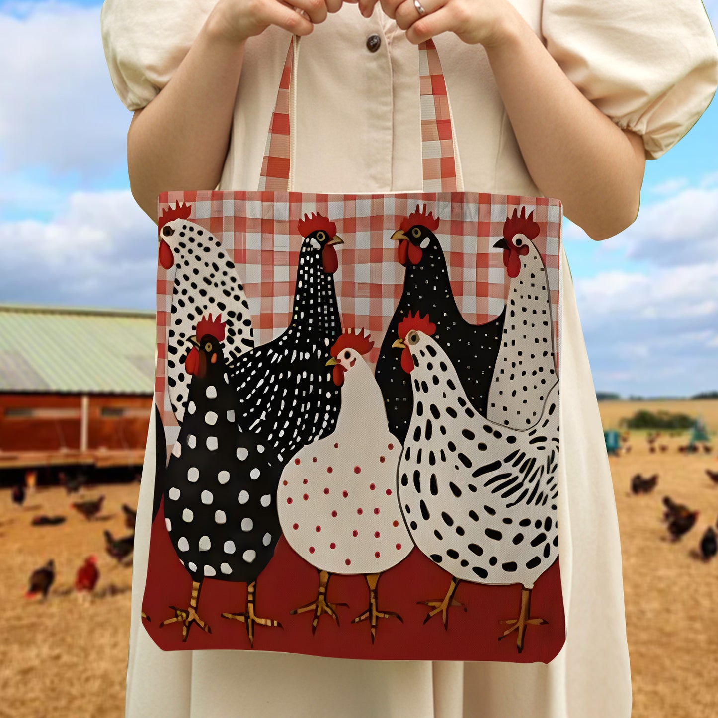 Farmhouse Chicken Tote Bag