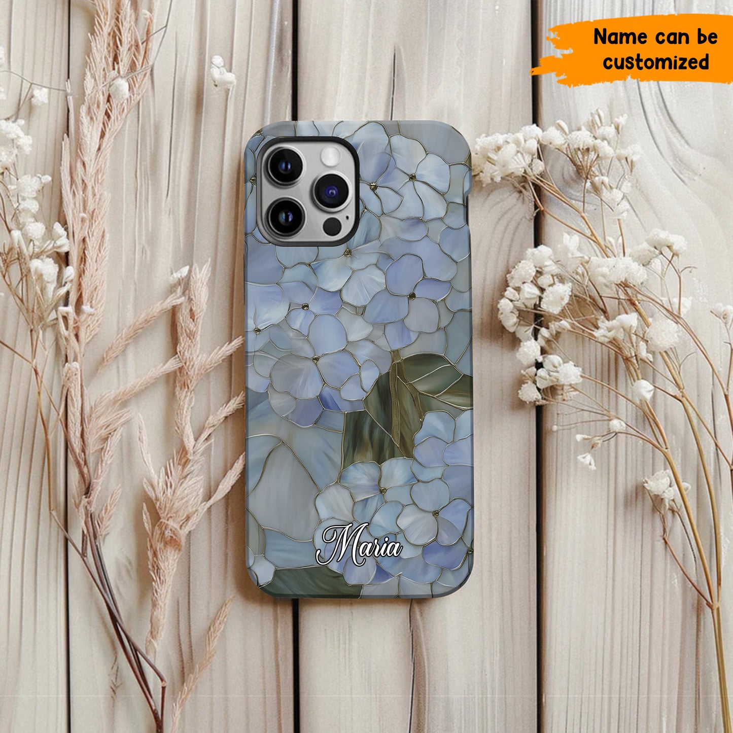 Blue Hydrangea Flower Phone Case - Personalized Phone Case
