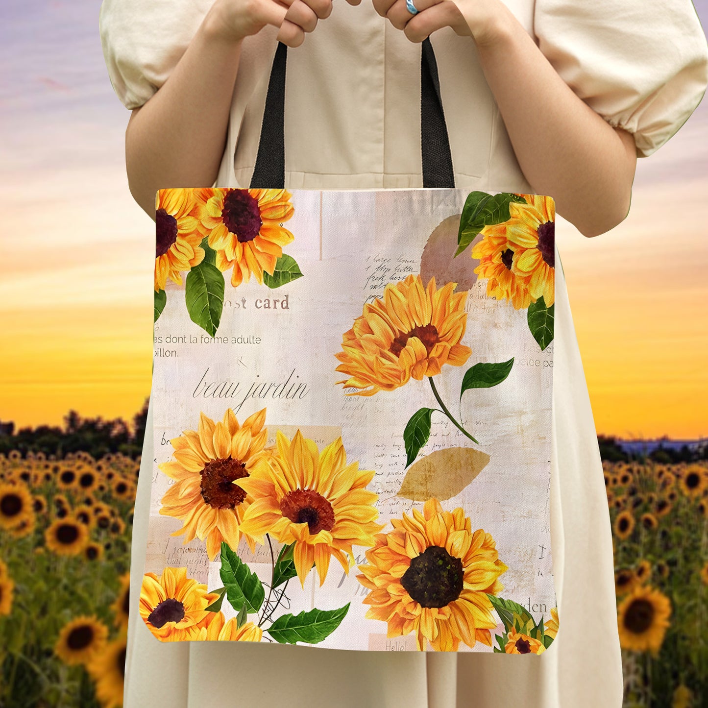 Vibrant Sunflower - Sunflower Tote Bag