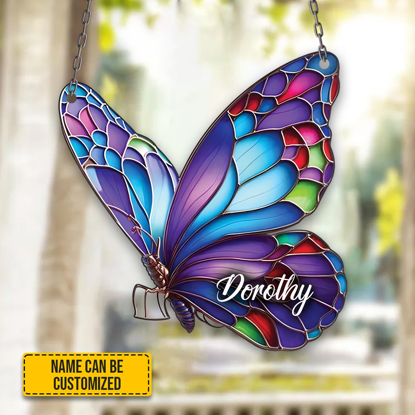 Personalized Colorful Butterfly Window Hanging Acrylic