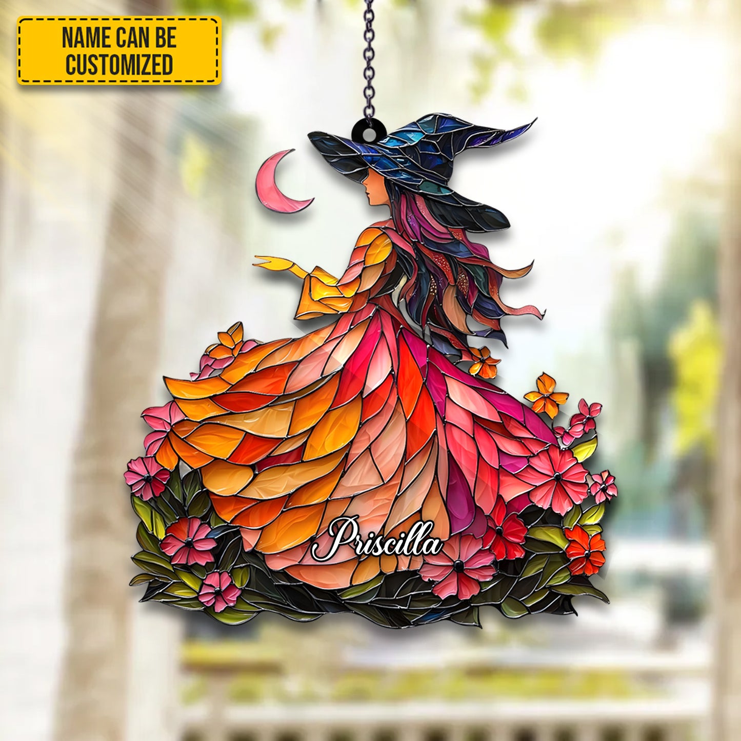 Witch Suncatcher Arcylic window - Personalized Witch Acrylic Window