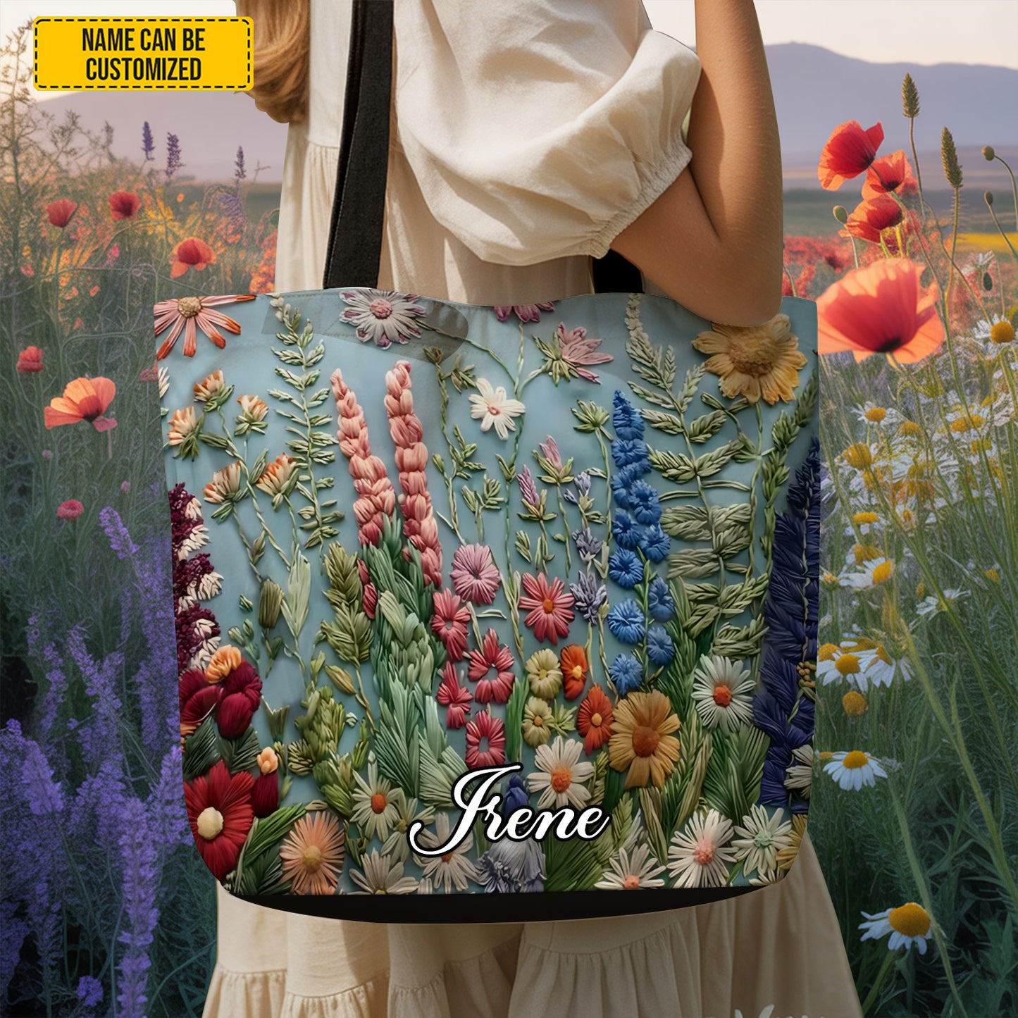 Love Flowers Tote Bag - Personalized Tote Bag
