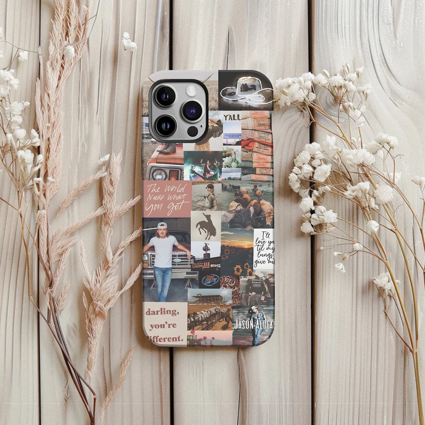 Country Soul Collage – Western Charm Phone Case