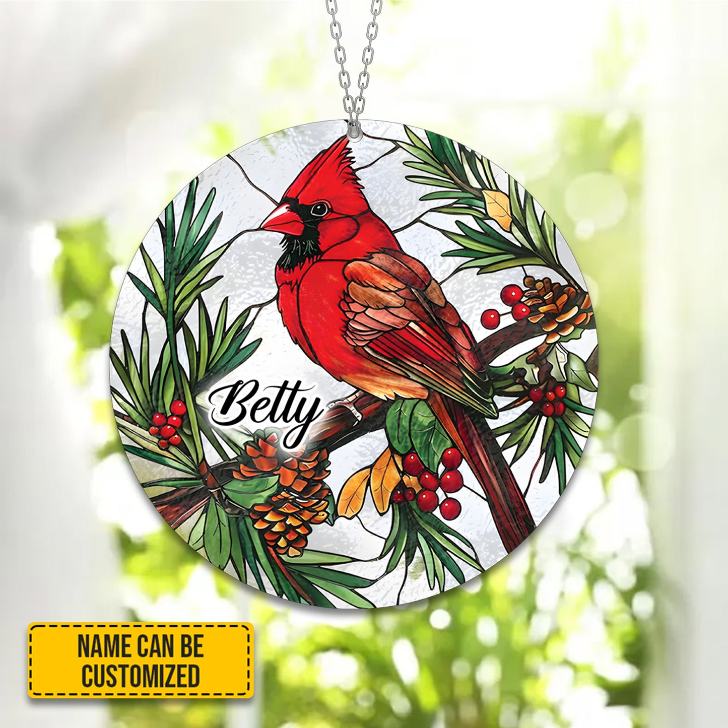 Cardinal From Heaven – Personalized Cardinal Acrylic Window