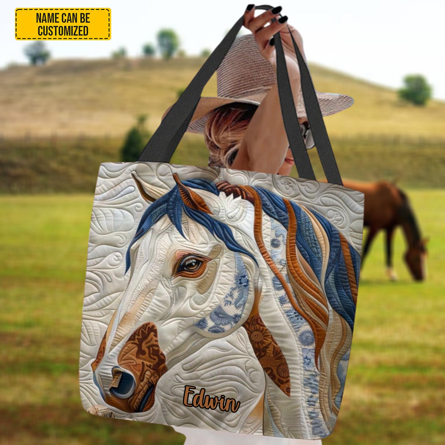 Love Horse - Personalized Horse Tote Bag