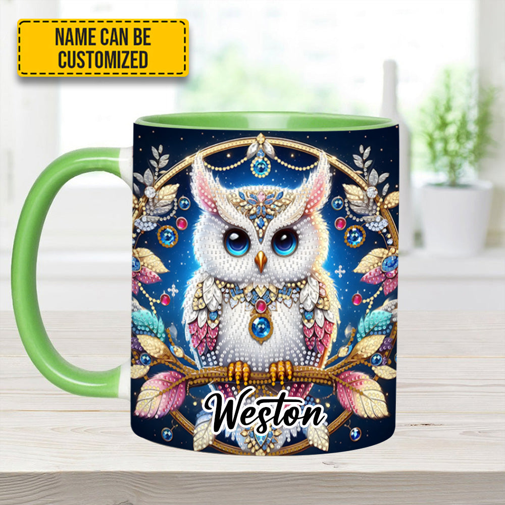 Spring and Summer Tree Owl - Personalized Owl Accent Mug