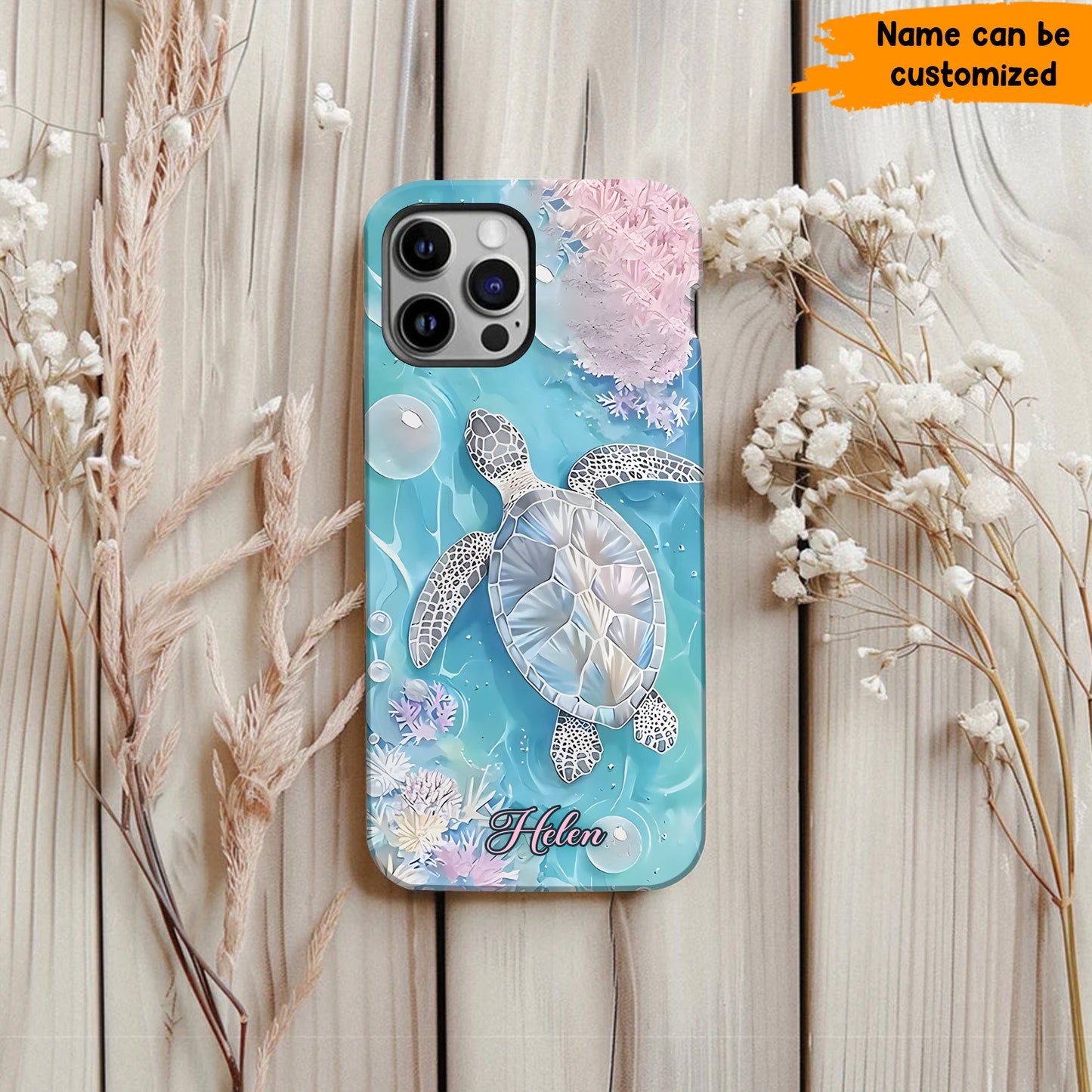 Beautiful Turtle - Personalized Turtle Phone Case