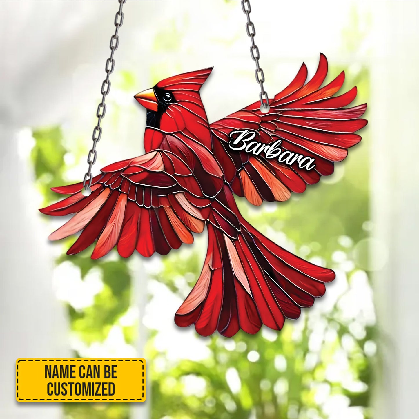 Beautiful Cardinals - Personalized Acrylic Window