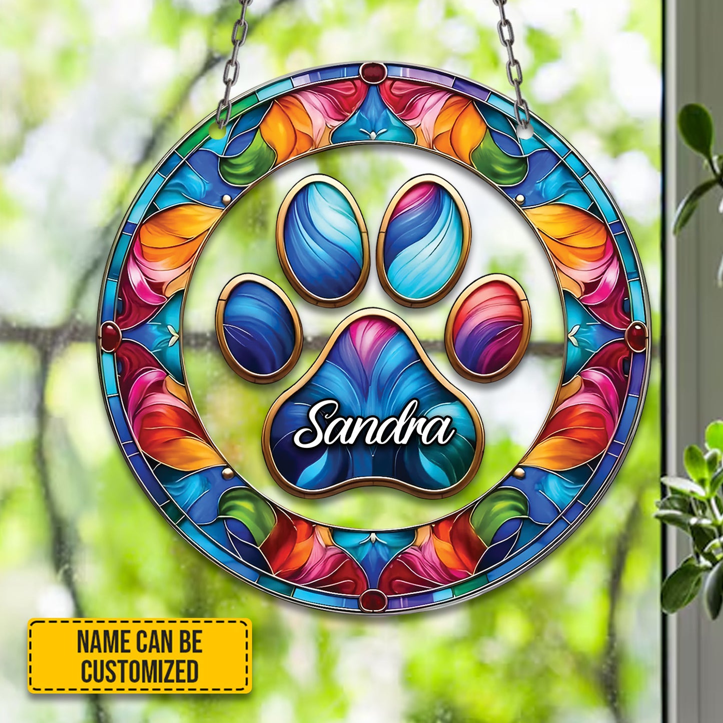Paw Print - Personalized Acrylic Window